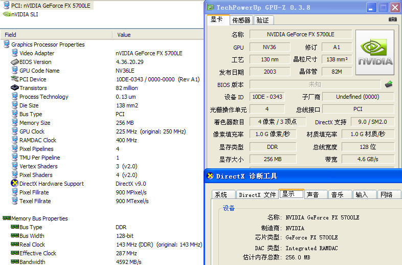 pcidv.com/gpu geforce fx5700 256m specification