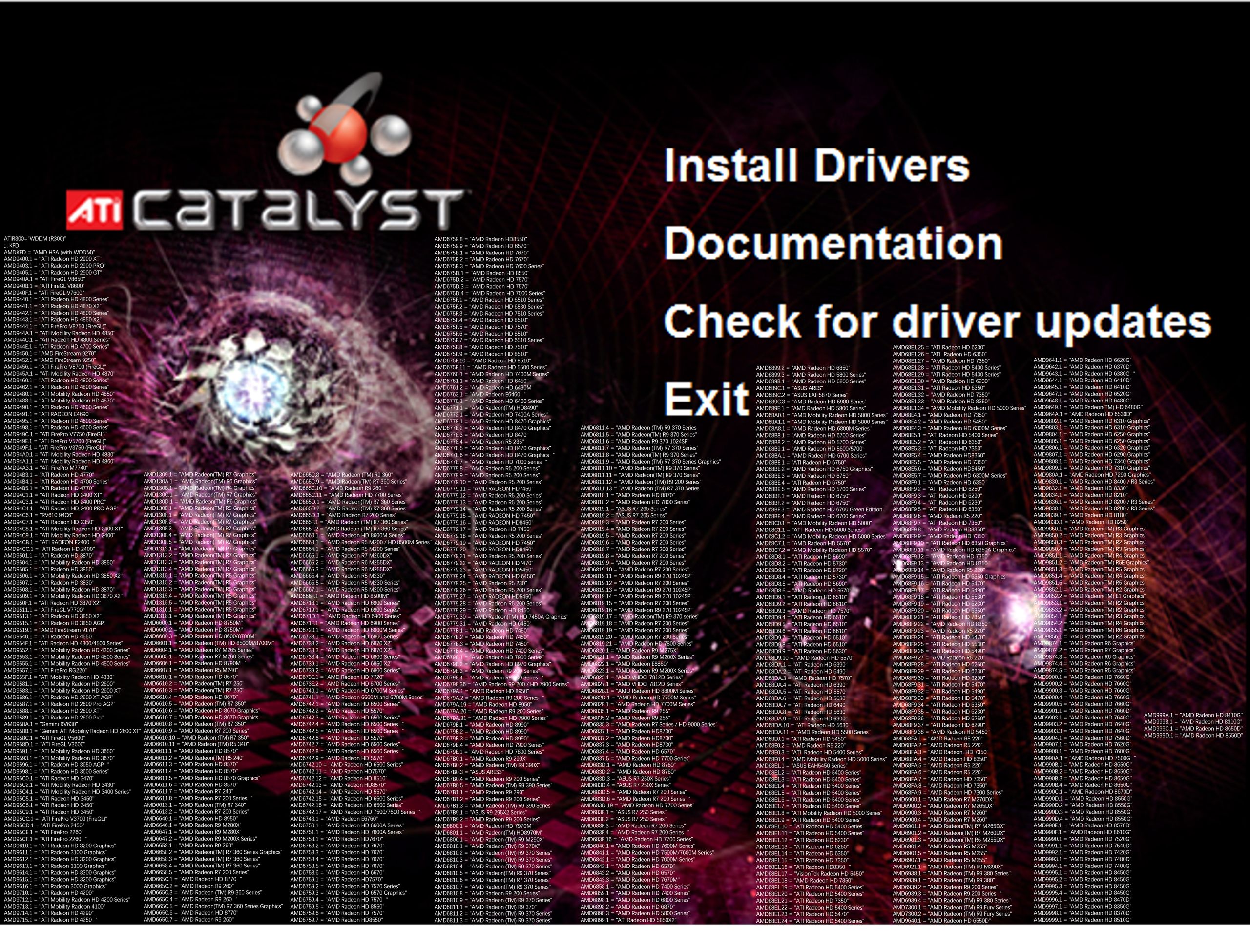 pcidv.com/AMD catalyst15.7 driver ASIC ID