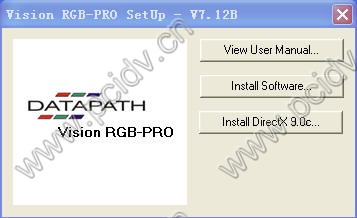 pcidv.com/datapaht vision rgb pro设置步骤图示1