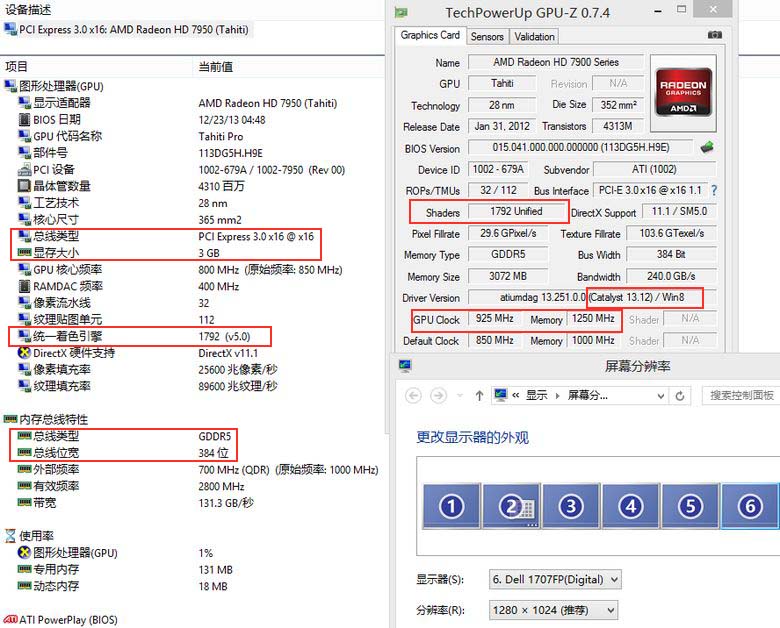 pcidv.com/gpuz 6dp hd7970 6Կ specification