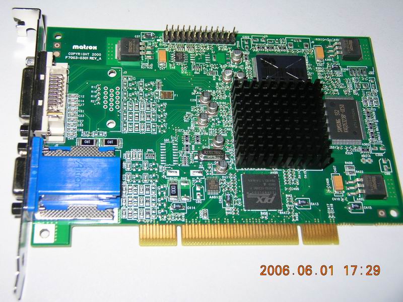 Matrox DVI PCI G450 PCI双头显示SUN系统工作站医疗自动化自控设备显卡